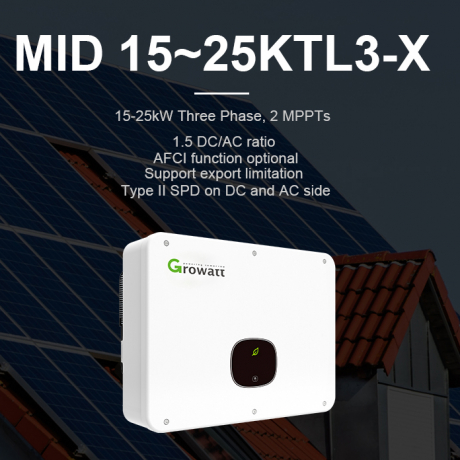 IVT Growatt + Wifi 25KW MID 25KTL3-X 3 Phase